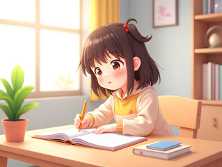 College entrance exam refueling. Students are nervous about answering questions and sprinting for the exam. Educational concept illustration.