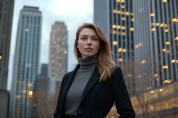 Fototapeta premium Woman in the city.