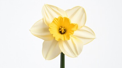 Obraz premium Delicate daffodil blooms with creamy petals and vibrant yellow c