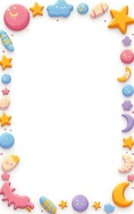 frame of colorful stars