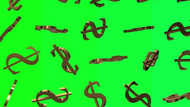 Doller Animation on green screen.