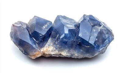 Obraz premium Blue sapphire bright crystal gem gemstone isolated