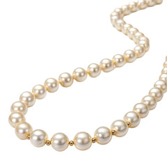 Obraz premium pearl necklace isolated on white