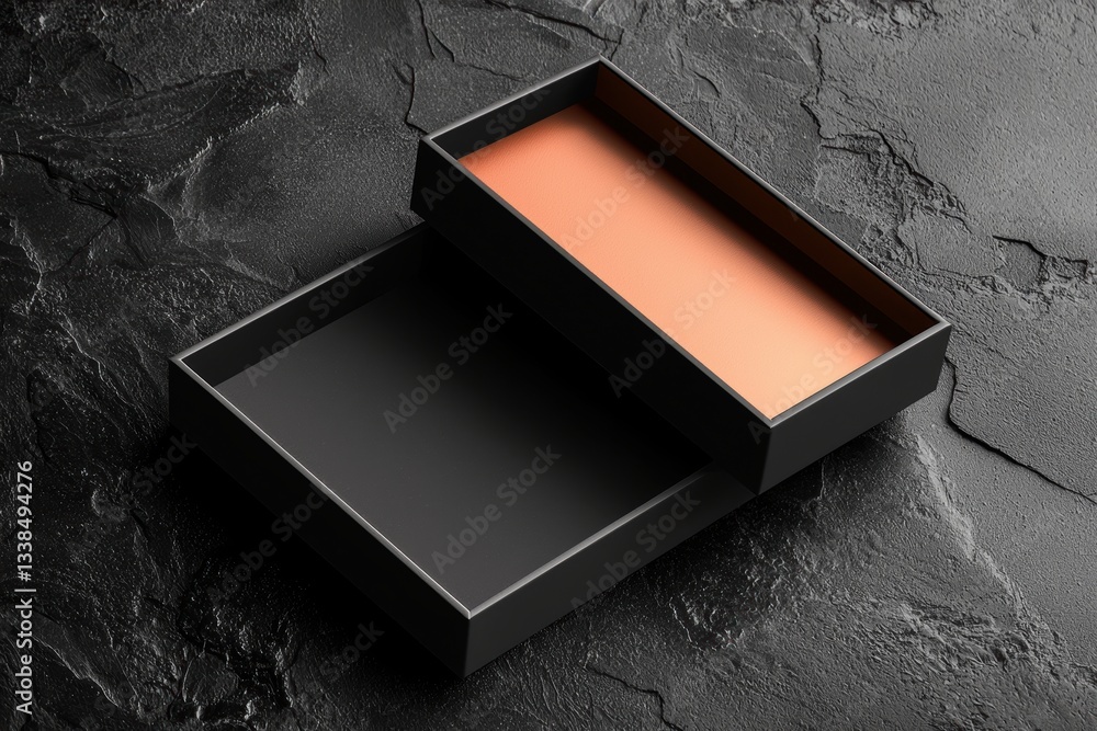 Poster a sleek, minimalistic flat design template for a trading card box, emphasizing customizable branding