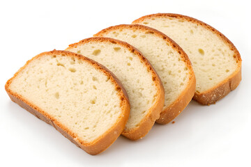 Slices of Soft White Bread with a Golden Crust