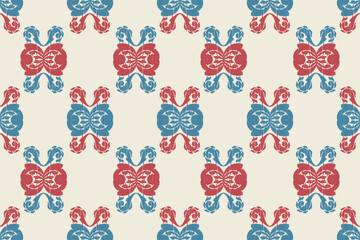 Motifs African boho paisley Floral Ikat seamless pattern embroidery border. Ethnic ikat floral Ethnic Indian Pattern Ikat pattern Ethnic Pattern.Border floral Aztec embroidery border seamless patterns