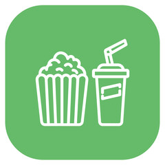 Movie Snacks Combo Vector Icon