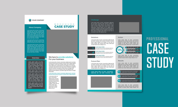 Professional case study company brochure template design