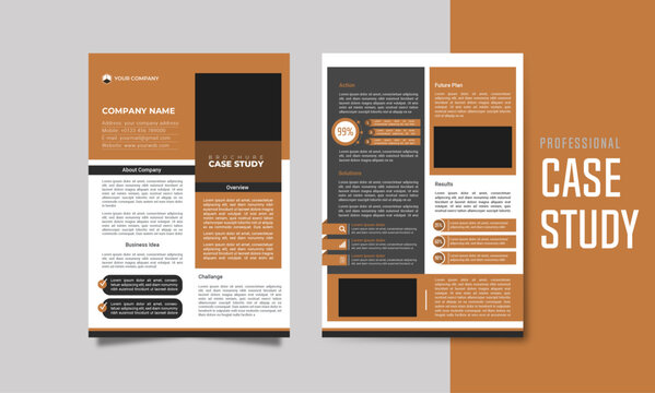 Professional case study company brochure template design