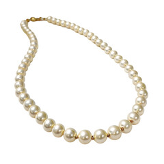 Obraz premium pearl necklace isolated on white