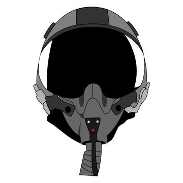 Fighter Pilot Front View Vector Image