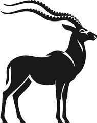 Vector image of an antelope standing still