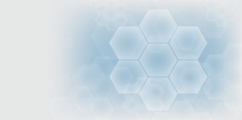 Blue Hexagonal Grid for Data and Cyber security Themes. High-Tech Digital Innovation Background with Hexagons. Hexagon. Vector. 