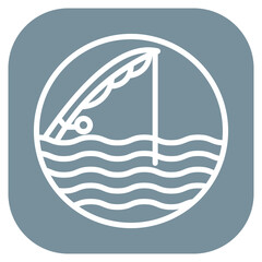 Fishing Pond Vector Icon