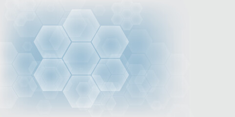 Modern Sci-Fi Hexagon Tech Pattern with Light Glow. Innovative Blockchain and AI Technology Concept. Hexagon. Illustration. 