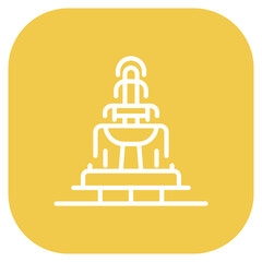 Village Fountain Vector Icon
