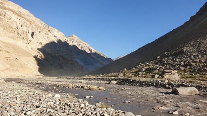 A stunning view of the mountain valley. In Chile.