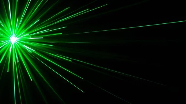 Vibrant Green Laser Beams Form Energetic Display in Futuristic Light Show