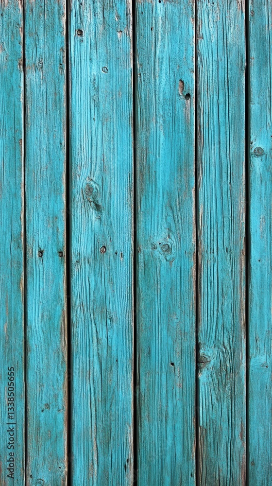 Poster rustic turquoise wooden planks create a vintage textured background with weathered charm and natural