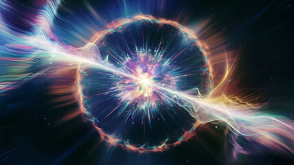 Abstract Cosmic Explosion in a Nebula