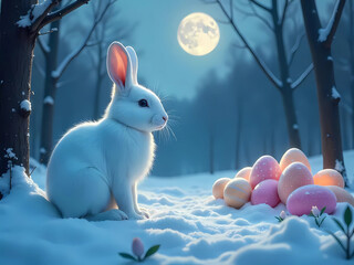  Moonlit Easter: A Winter Wonderland