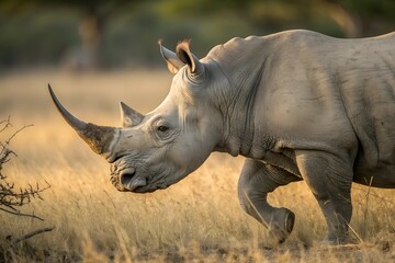 Obraz premium Black rhinoceros (rhino). Diceros bicornis. A rare animal on the verge of extinction. Animals of Africa. wildlife photography, close up