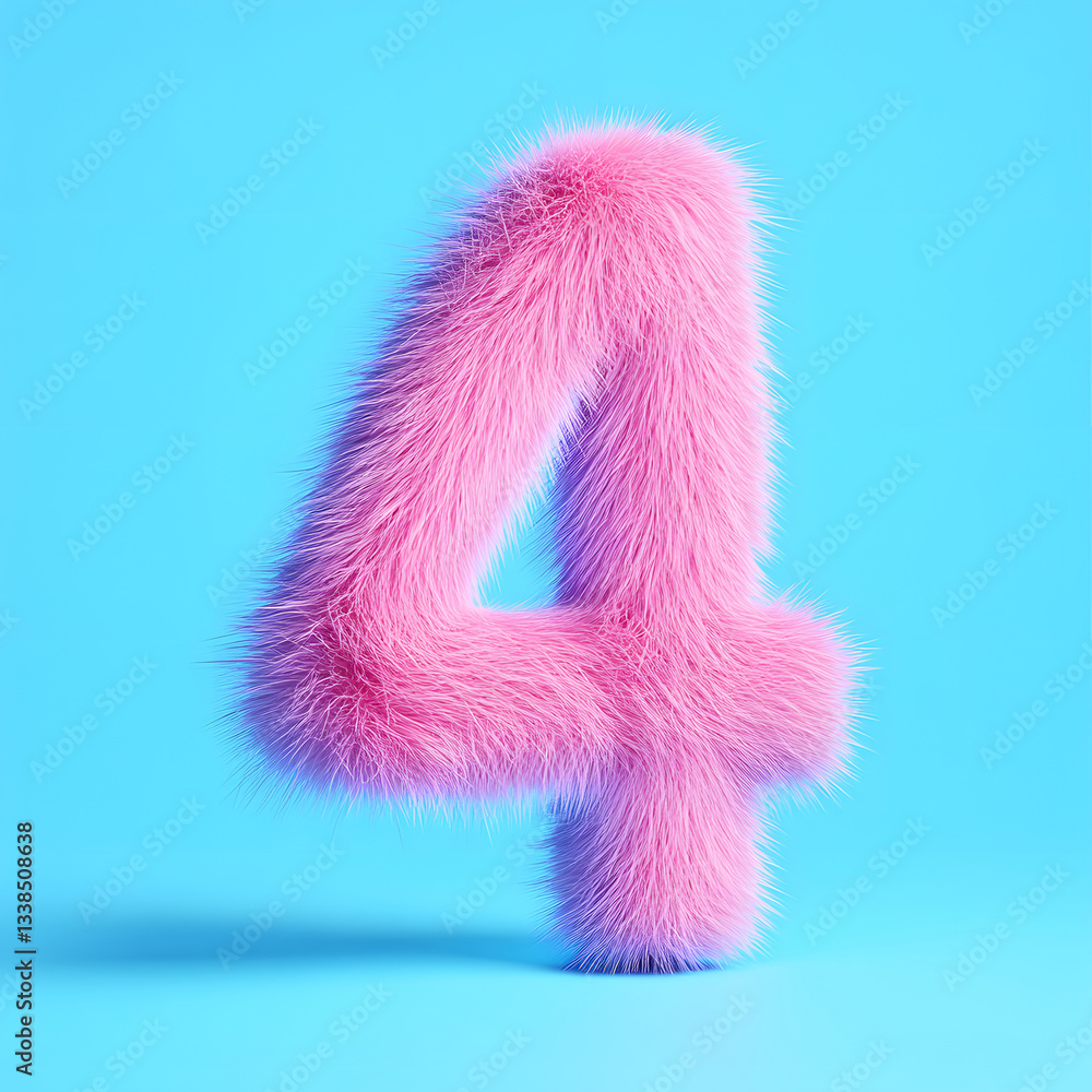 Poster 3d rendering digital font big sale event countdown concept element