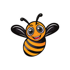 unique modern bee mascot logo, icon, clip art, vector art design