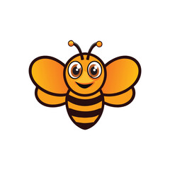 unique modern bee mascot logo, icon, clip art, vector art design