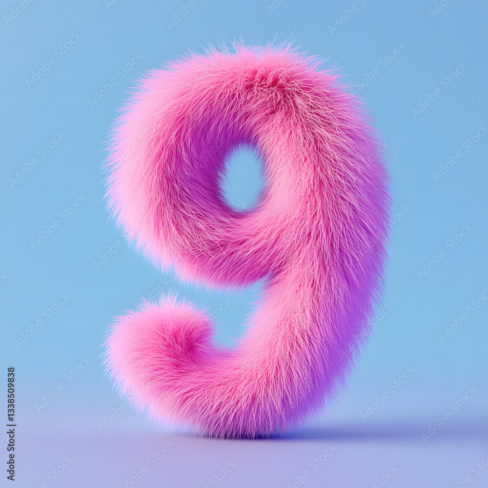 Poster 3d rendering digital font big sale event countdown concept element
