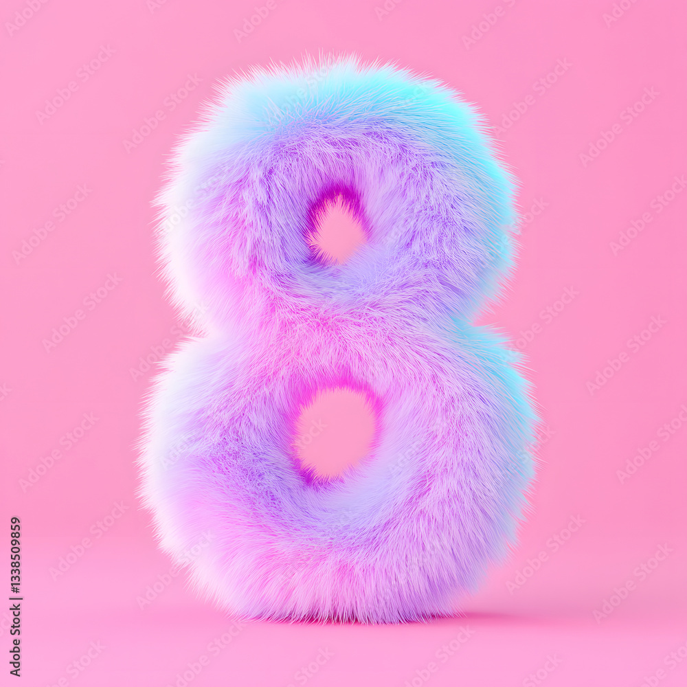 Poster 3d rendering digital font big sale event countdown concept element