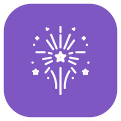 Celebration Fireworks Display Vector Icon