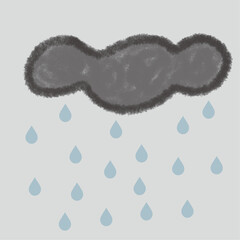 Dark clouds and rain 
