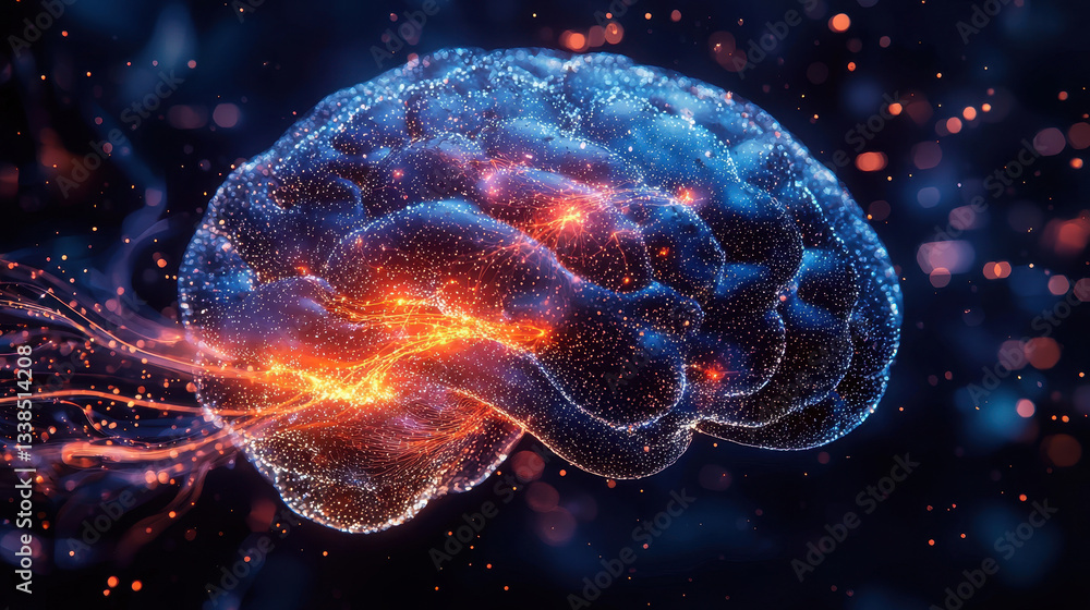 Poster transparent digital brain showcasing interconnected ethical guidelines to represent ai decisions on 