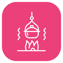 Campfire Cooking Pot Icon