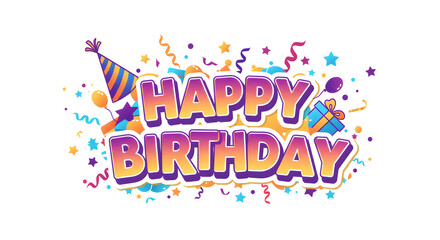 Happy Birthday! Colorful Celebration Graphic