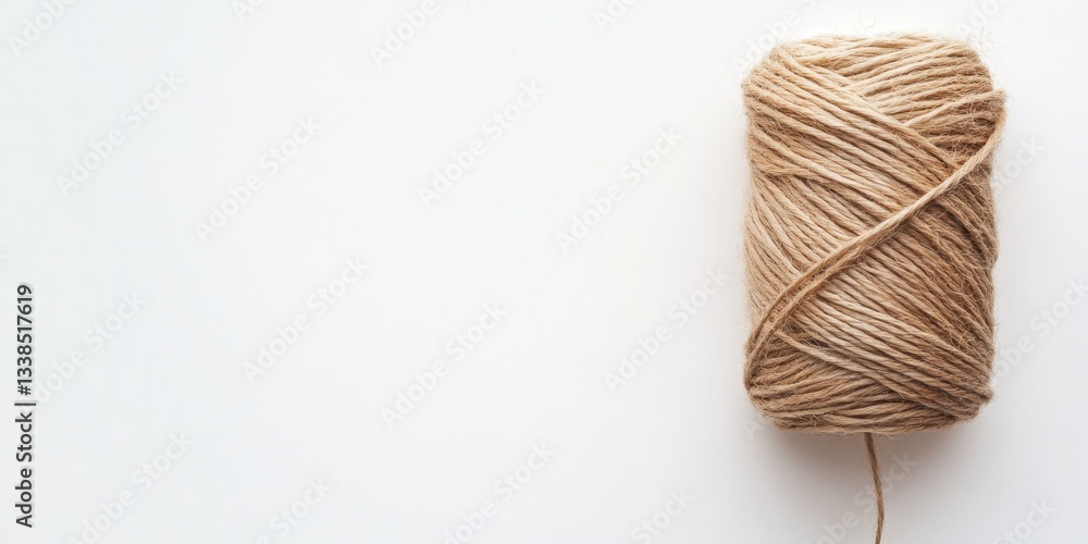 Poster spool of twine: capturing the intricate spiral of a natural twine spool, offering a rustic charm and