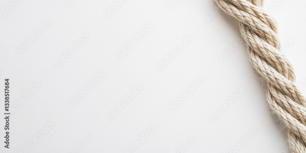 Poster rope texture and texture: a close-up shot of a sturdy rope, its intertwined fibers creating a patter
