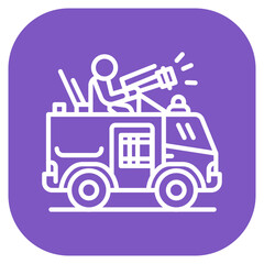 Riot Control Vehicle Vector Icon