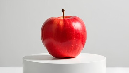 red apple on white background