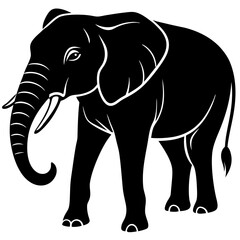 Elephant vector shilhouette Single Icon