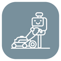 Obraz premium Smart Robot Lawn Mower Icon