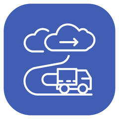 Delivery Route Vector Icon