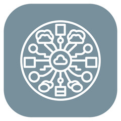 Distribution Hub Vector Icon