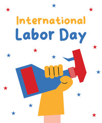 International Labor day. vector illustration. Banner on isolated background