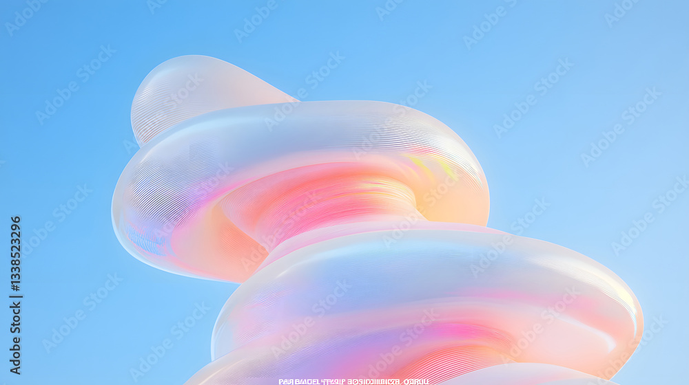 Poster digital particle wave colorful abstract background, futuristic technology scene concept 3d rendering