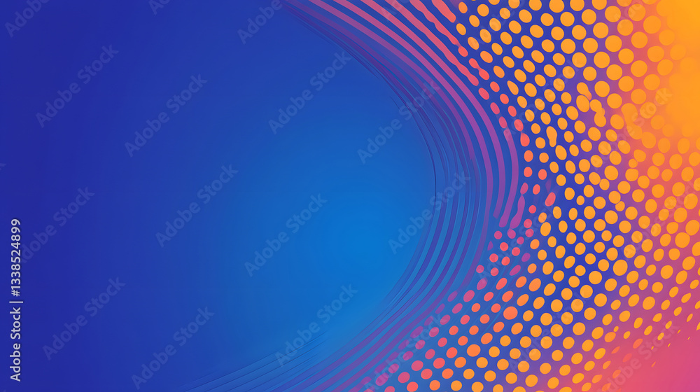 Poster abstract dynamic halftone dot style colorful background template banner illustration design