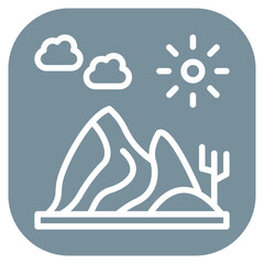 Desert Sculpture Vector Icon