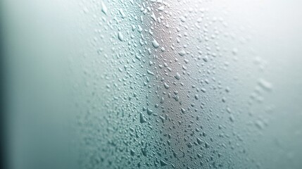 Water Droplets Adorning A Cool Glass Surface