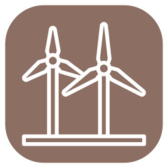 Wind Power Turbine Vector Icon
